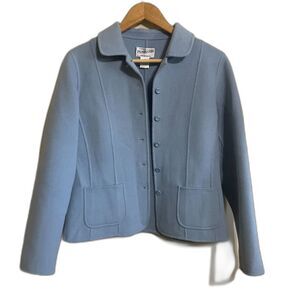 Pendleton light blue merino wool jacket blazer S winter
